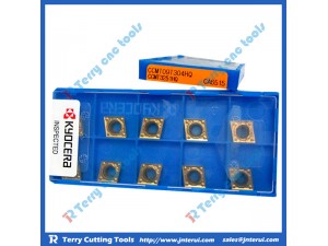 Place of Origin: Japan 
Brand Name: Kyocera 
Model Number: All model 
Material: Hard Alloy 
Usage: Thread Turning Tool 
Hardness: 60-350 
Coating: PVD/CVD 
Model: CCMT09T304HQ CA6515
Grade: CA6515
Price: More competitive 
Delivery: Within 3-5 da