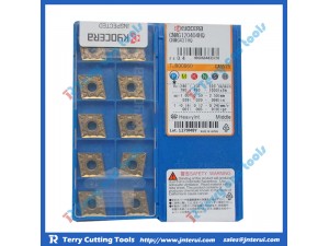 Place of Origin: Japan 
Brand Name: Kyocera 
Model Number: All model 
Material: Hard Alloy 
Usage: Thread Turning Tool 
Hardness: 60-350 
Coating: PVD/CVD 
Model: CNMG120404HQ CA5525 
Grade: CA5525 
Price: More competitive 
Delivery: Within 3-5 
