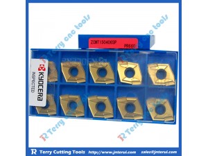 Place of Origin: Japan 
Brand Name: Kyocera 
Model Number: All model 
Material: Hard Alloy 
Usage: Thread Turning Tool 
Hardness: 60-350 
Coating: PVD/CVD 
Model: ZCMT150406SP PR660 
Grade: PR660 
Price: More competitive 
Delivery: Within 3-5 da